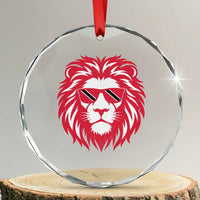 Trinidad and Tobago Lion Crystal Glass Ornament Vintage Caribbean Pride
