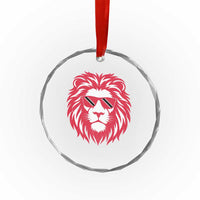 Trinidad and Tobago Lion Crystal Glass Ornament Vintage Caribbean Pride
