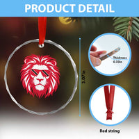 Trinidad and Tobago Lion Crystal Glass Ornament Vintage Caribbean Pride