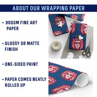 Trinidad and Tobago Lion Wrapping Paper Roll Vintage Caribbean Pride