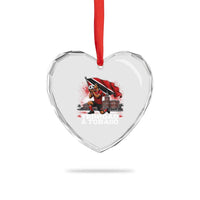 Trinidad and Tobago Soccer Heart Crystal Glass Ornament Patriotic Football Fan Caribbean Pride Gift