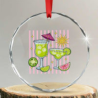 Tropical Margarita Summer Crystal Glass Ornament Beach Vacation Graphic