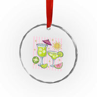 Tropical Margarita Summer Crystal Glass Ornament Beach Vacation Graphic