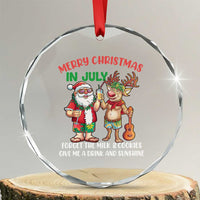 Tropical Xmas Crystal Glass Ornament Give Me A Drink And Sunshine TS09