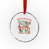 Tropical Xmas Crystal Glass Ornament Give Me A Drink And Sunshine TS09