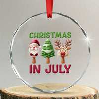 Tropical Xmas Crystal Glass Ornament Ice Cream Santa Christmas Tree Reindeer TS09