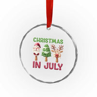 Tropical Xmas Crystal Glass Ornament Ice Cream Santa Christmas Tree Reindeer TS09