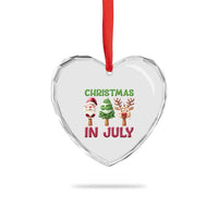 Tropical Xmas Heart Crystal Glass Ornament Ice Cream Santa Christmas Tree Reindeer - Wonder Print Shop