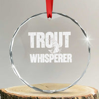 Trout Fishing Crystal Glass Ornament Funny Fishing Fisherman Trout Whisperer Gift - Wonder Print Shop