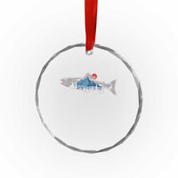 Trout Fly Fish Nature Montane Forest Fishing Camping Crystal Glass Ornament TS11