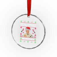 True Crime Ugly Christmas Crystal Glass Ornament Funny Holiday Xmas Party - Wonder Print Shop