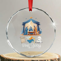 True Story Nativity Xmas Baby God Jesus Christian Crystal Glass Ornament TS09