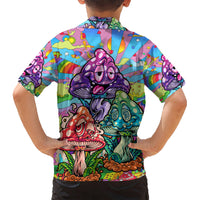 Hippie Mushroom Colorful Hippie Happy Life Hawaiian Shirt - Wonder Print Shop