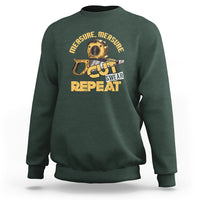 Woodworker Sweatshirt Measure Cut Swear Repeat Handyman - Wonder Print Shop