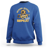 Woodworker Sweatshirt Measure Cut Swear Repeat Handyman - Wonder Print Shop