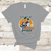 Funny Video Game T Shirt Student By Day Gamer By Night Meme for Gamers - Wonder Print Shop