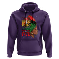 Juneteenth 4Th Of July Hoodie For Women Black Pride Because My Ancestors Weren't Free in 1776 - Wonder Print Shop