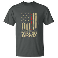 Patriotic U.S. Army Veteran T Shirt Vintage Red Line American Flag Military - Wonder Print Shop