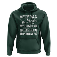 Veteran Wife Hoodie Cool Military Gift for Army Husband - Soldier Saying