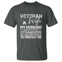 Veteran Wife T Shirt Cool Military Gift for Army Husband - Soldier Saying - Wonder Print Shop