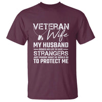 Veteran Wife T Shirt Cool Military Gift for Army Husband - Soldier Saying - Wonder Print Shop