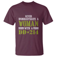 Female Veteran T Shirt Women with DD-214, Veterans Day Gift - Wonder Print Shop