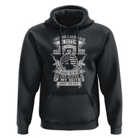 Army Veteran Hoodie American Oath, Defend the Constitution, Patriotic Gift