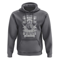 Army Veteran Hoodie American Oath, Defend the Constitution, Patriotic Gift