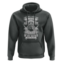 Army Veteran Hoodie American Oath, Defend the Constitution, Patriotic Gift
