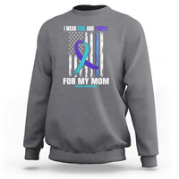 Suicide Awareness Sweatshirt I Wear Teal & Purple for Someone I Miss Flag Design - Wonder Print Shop