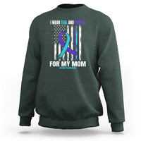 Suicide Awareness Sweatshirt I Wear Teal & Purple for Someone I Miss Flag Design - Wonder Print Shop