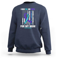Suicide Awareness Sweatshirt I Wear Teal & Purple for Someone I Miss Flag Design - Wonder Print Shop
