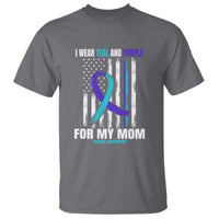 Suicide Awareness T Shirt I Wear Teal & Purple for Someone I Miss Flag Design - Wonder Print Shop