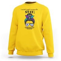 Mental Health Support Sweatshirt Suicide Prevention Awareness - Messy Bun Design - Wonder Print Shop