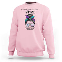Mental Health Support Sweatshirt Suicide Prevention Awareness - Messy Bun Design - Wonder Print Shop