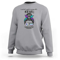 Mental Health Support Sweatshirt Suicide Prevention Awareness - Messy Bun Design - Wonder Print Shop