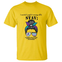 Mental Health Support T Shirt Suicide Prevention Awareness - Messy Bun Design - Wonder Print Shop