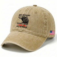 Just Because I'm Old - Funny Sniper Design Washed Cotton Baseball Cap - You're Out of Range Veteran Gift