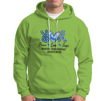 Human Trafficking Awareness Hoodie Peace Love Hope - Wonder Print Shop