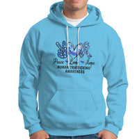 Human Trafficking Awareness Hoodie Peace Love Hope - Wonder Print Shop