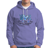 Human Trafficking Awareness Hoodie Peace Love Hope - Wonder Print Shop