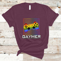 GAYMER T Shirt LGBT Pride Gay Gamer Rainbow Controller - Wonder Print Shop