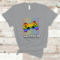 GAYMER T Shirt LGBT Pride Gay Gamer Rainbow Controller - Wonder Print Shop
