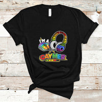 GAYMER T Shirt LGBT Pride Gay Gamer Rainbow Controller and Headphones - Wonder Print Shop