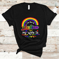 Funny Lesbian T Shirt I'm Not A Lesbian But My Wife Is - Wonder Print Shop