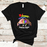 Pride Month T Shirt Love is A Human Right - Wonder Print Shop