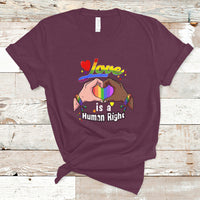 Pride Month T Shirt Love is A Human Right - Wonder Print Shop