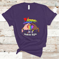 Pride Month T Shirt Love is A Human Right - Wonder Print Shop