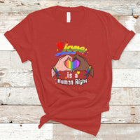 Pride Month T Shirt Love is A Human Right - Wonder Print Shop
