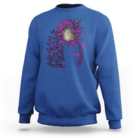 Epilepsy Awareness Day Sweatshirt Sunflower Survivor Fighter - Wonder Print Shop
